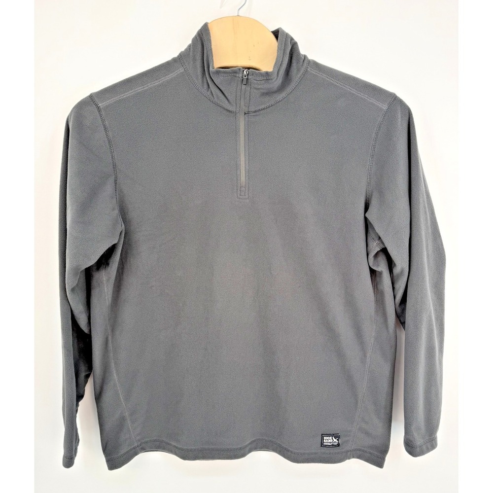 Eddie Bauer Mr‎ Quest 1/4 Zip Dark Smoke Fleece Long Sleeve Sweater Men's XL NWT